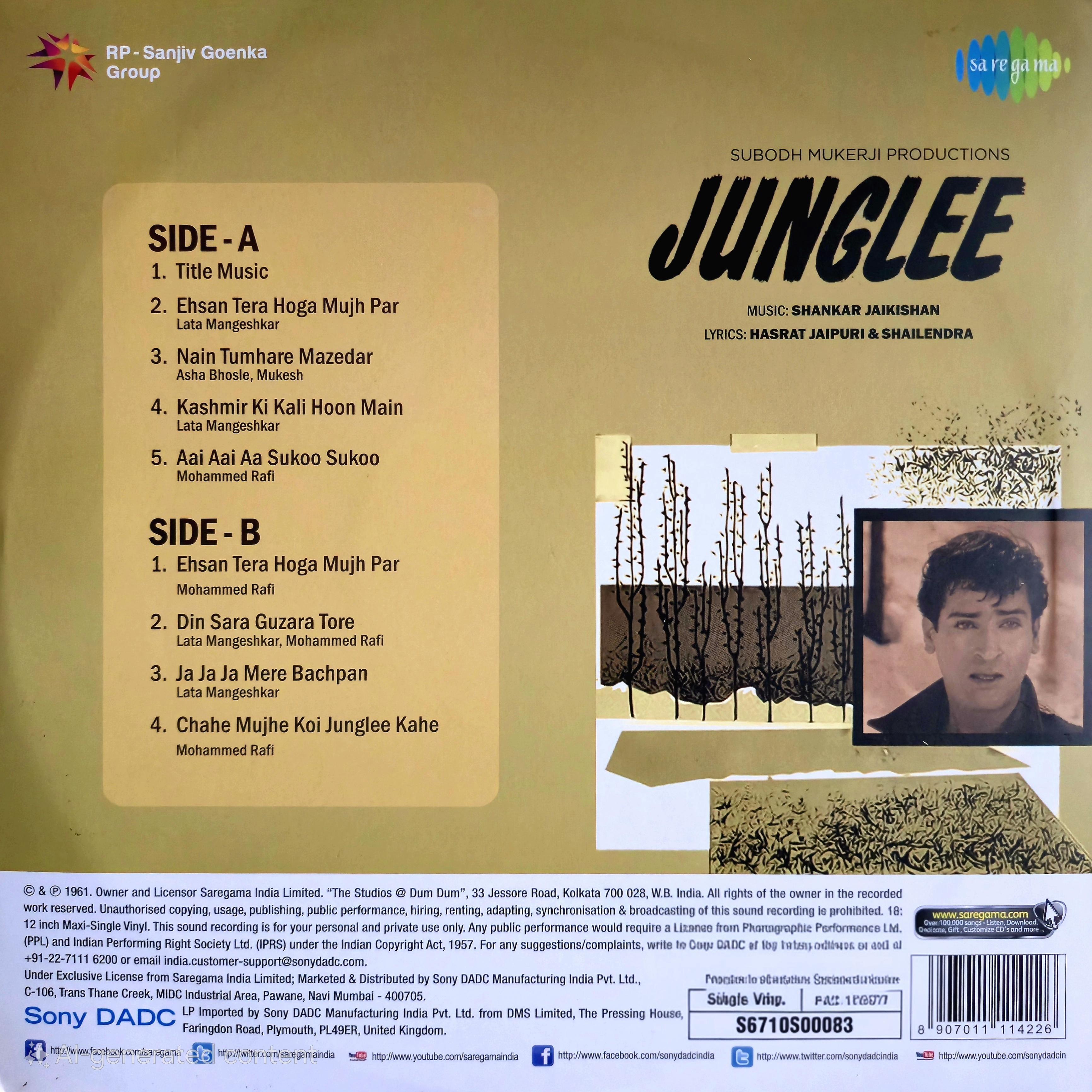 JUNGLEE - VINYL RECORD alt