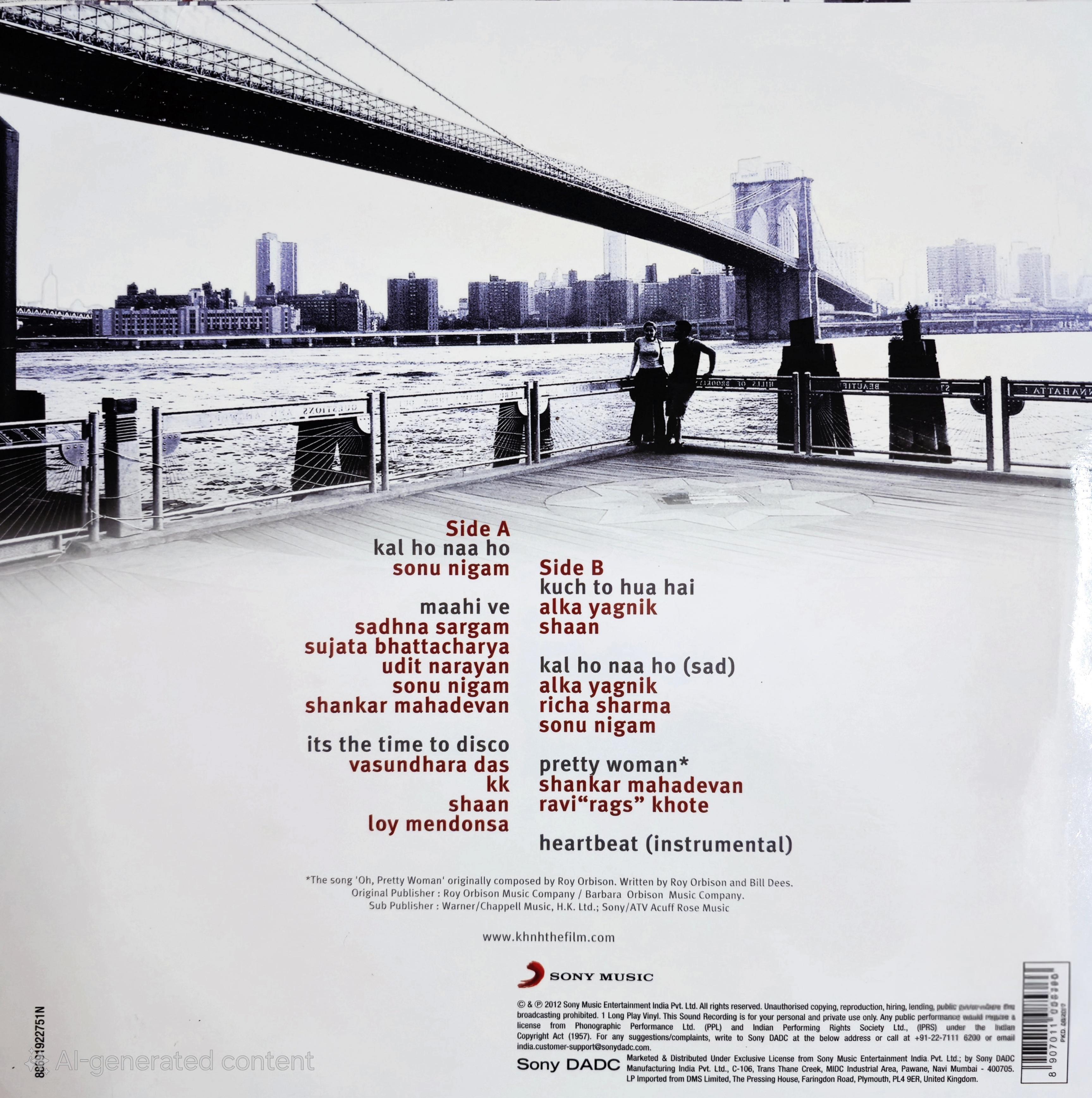 KAL HO NAA HO - VINYL RECORD ( 1ST EDITION ) alt