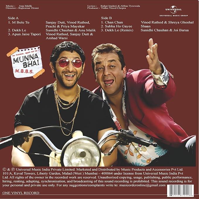 MUNNA BHAI  M.B.B.S - VINYL RECORD alt