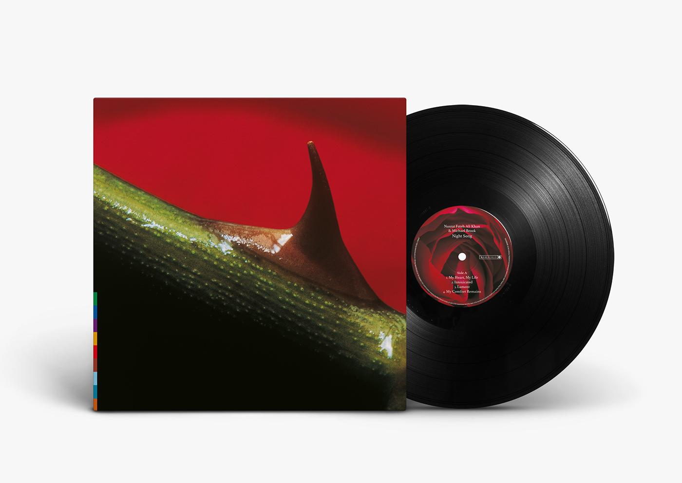 NIGHT SONG : NUSRAT FATEH ALI KHAN & MICHAEL BROOK - VINYL RECORD