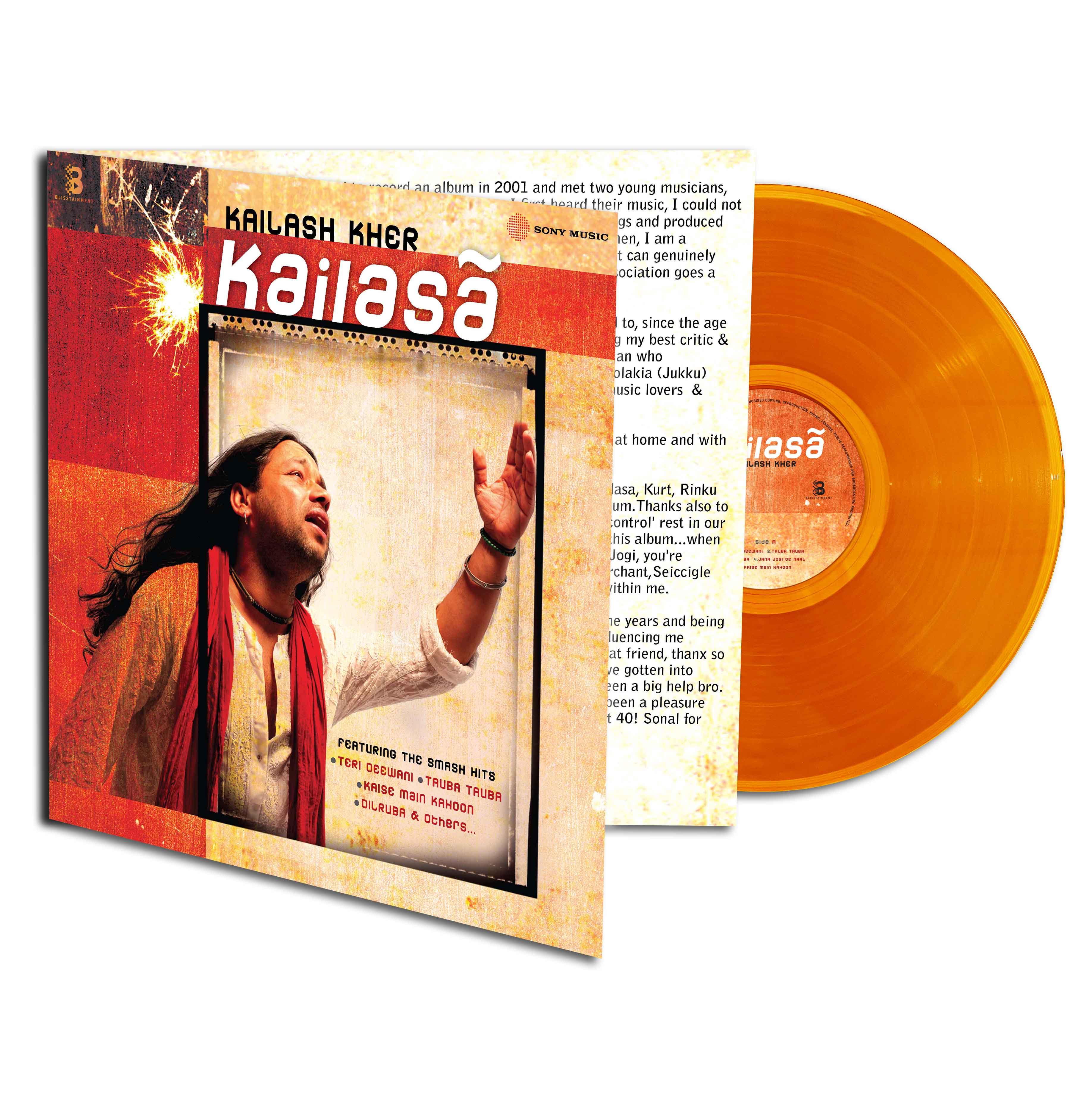 KAILASA : KAILASH KHER - VINYL RECORD ( 2ND EDITION / ORANGE )