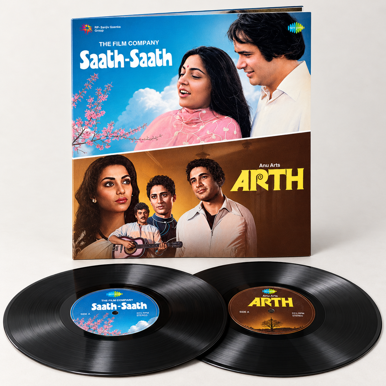 SAATH SAATH & ARTH : 2LP SET - VINYL RECORD 45 RPM ( PRE BOOK )
