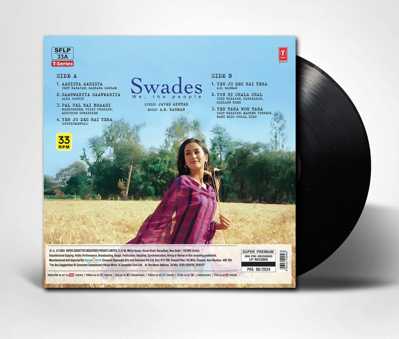 SWADES - VINYL RECORD ( 2ND EDITION ) alt
