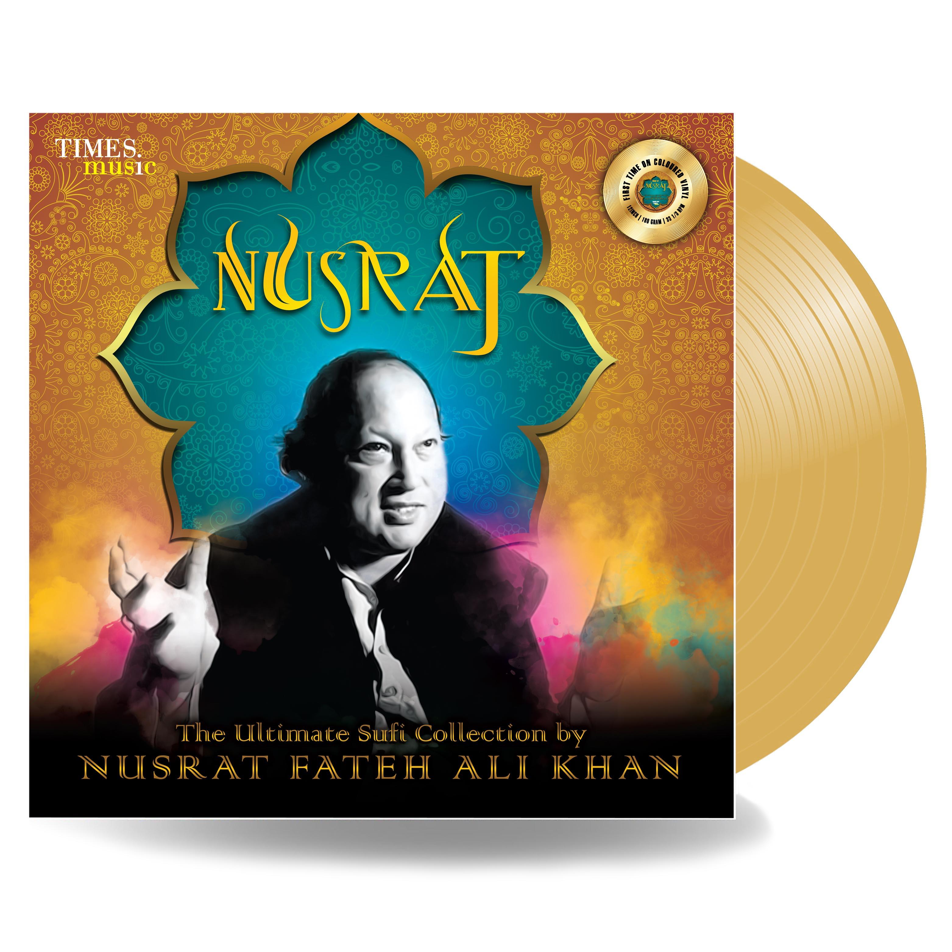 THE ULTIMATE SUFI COLLECTION : NUSRAT FATEH ALI KHAN - VINYL RECORD ( GOLDEN )