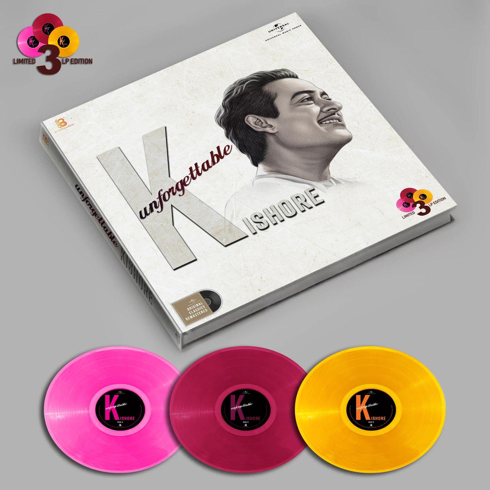 UNFORGETTABLE KISHORE KUMAR : LIMITED 3 LP EDITION - VINYL RECORD ( PRE BOOK )