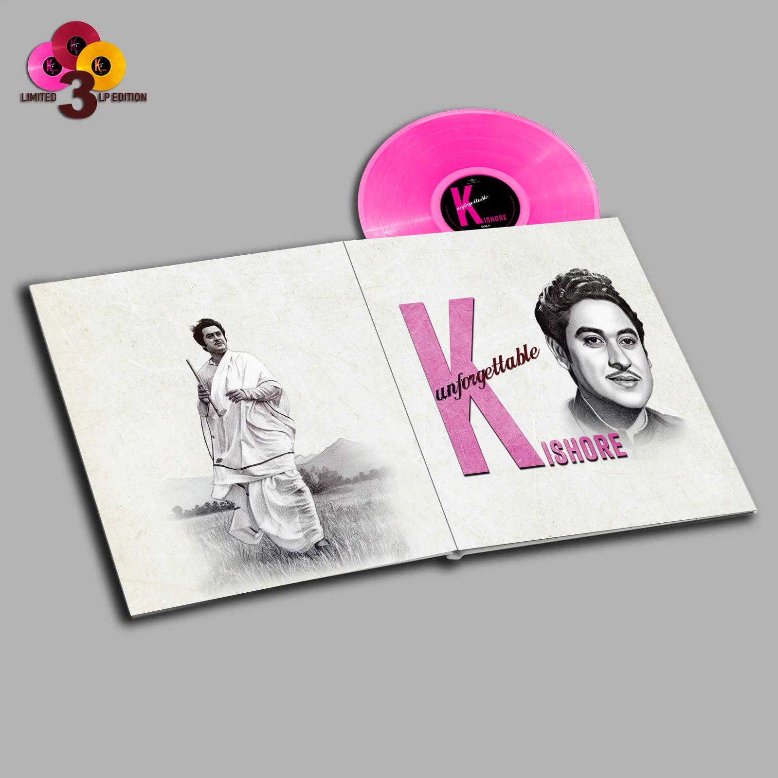 UNFORGETTABLE KISHORE KUMAR : LIMITED 3 LP EDITION - VINYL RECORD ( PRE BOOK ) alt