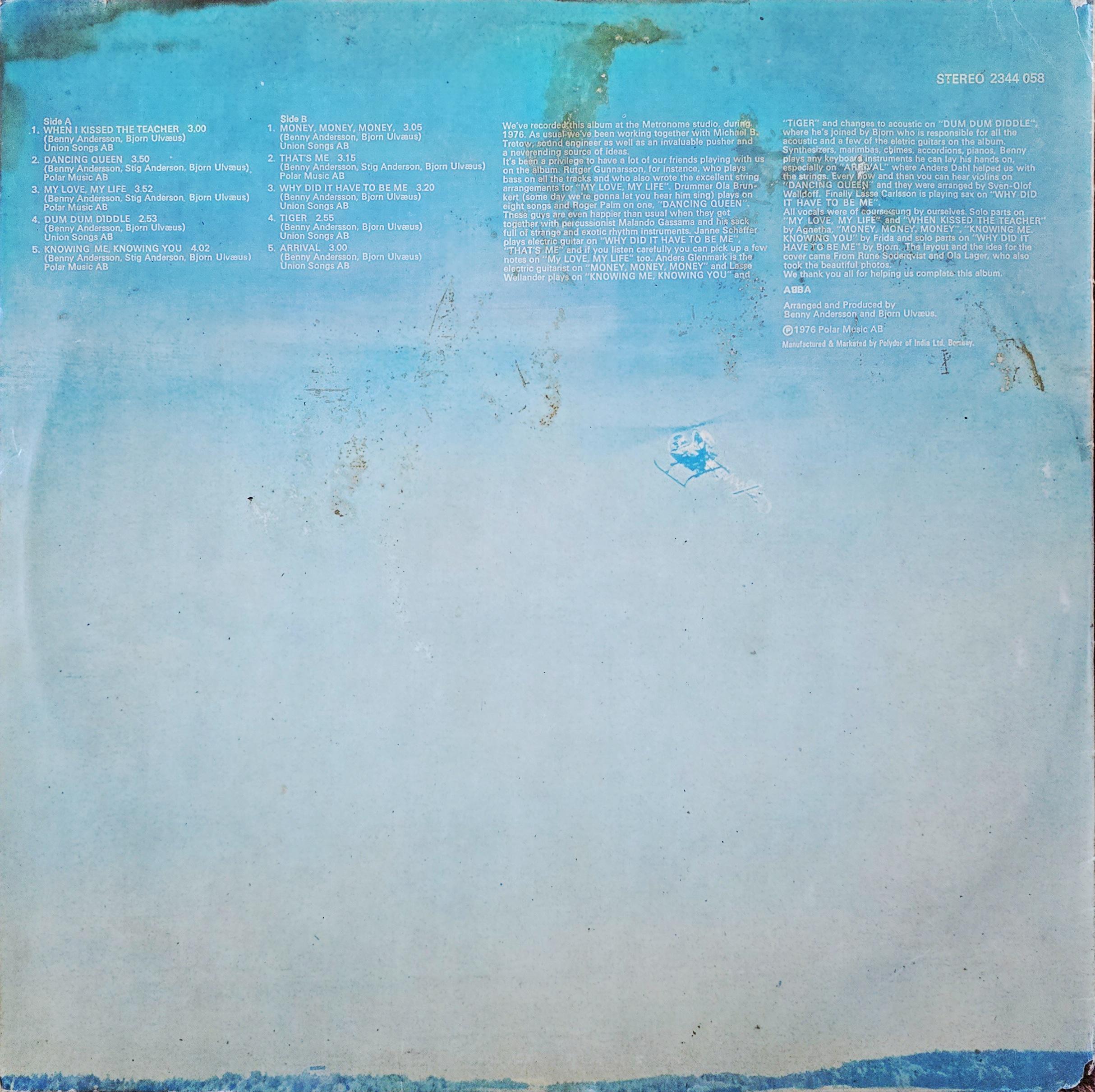 ABBA ARRIVAL - LP RECORD ( POLYDOR / NEAR MINT ) 2344 058 alt