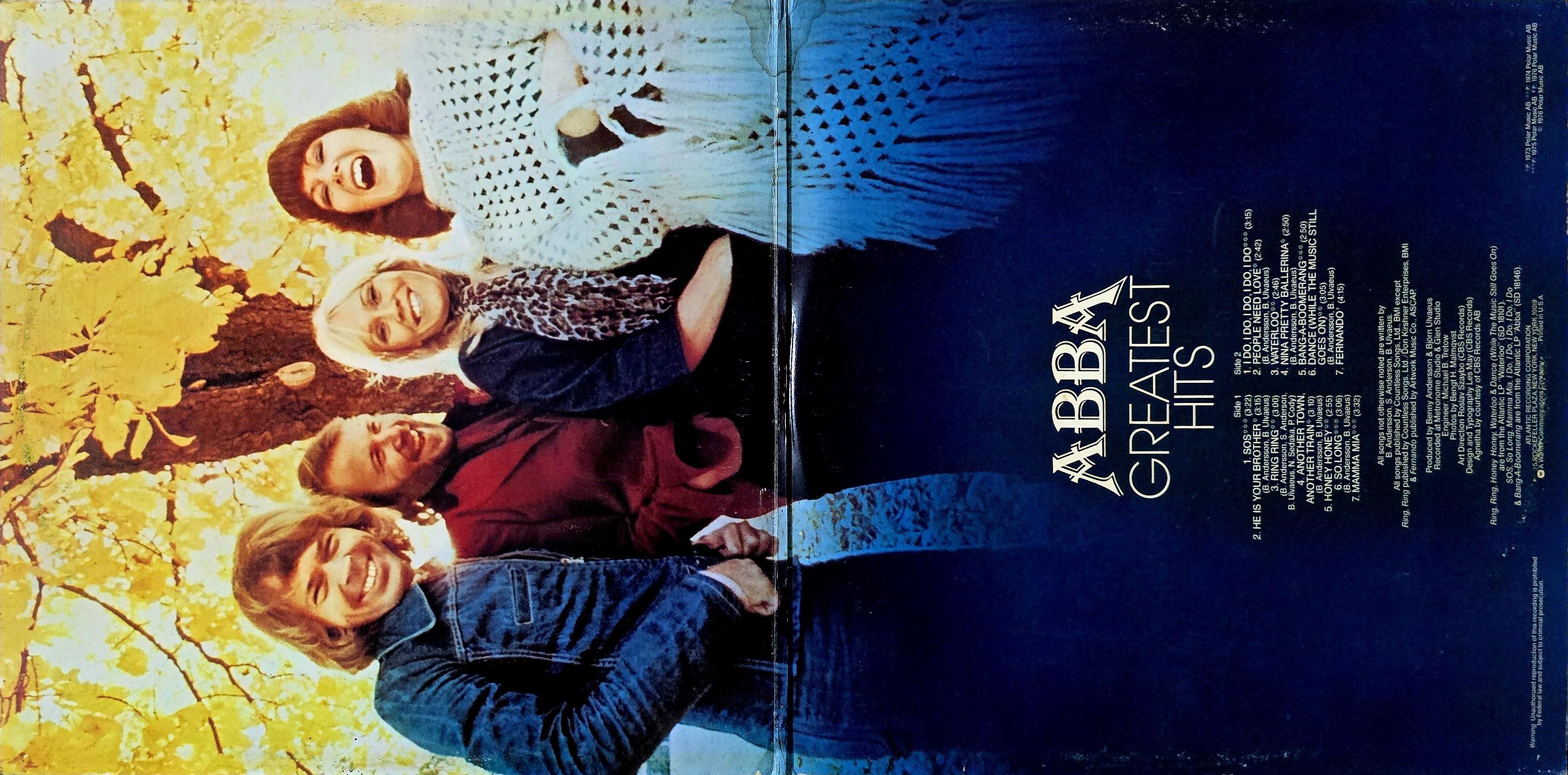 ABBA : GREATEST HITS - LP RECORD ( ATLANTIC / MINT ) SD 18189 alt