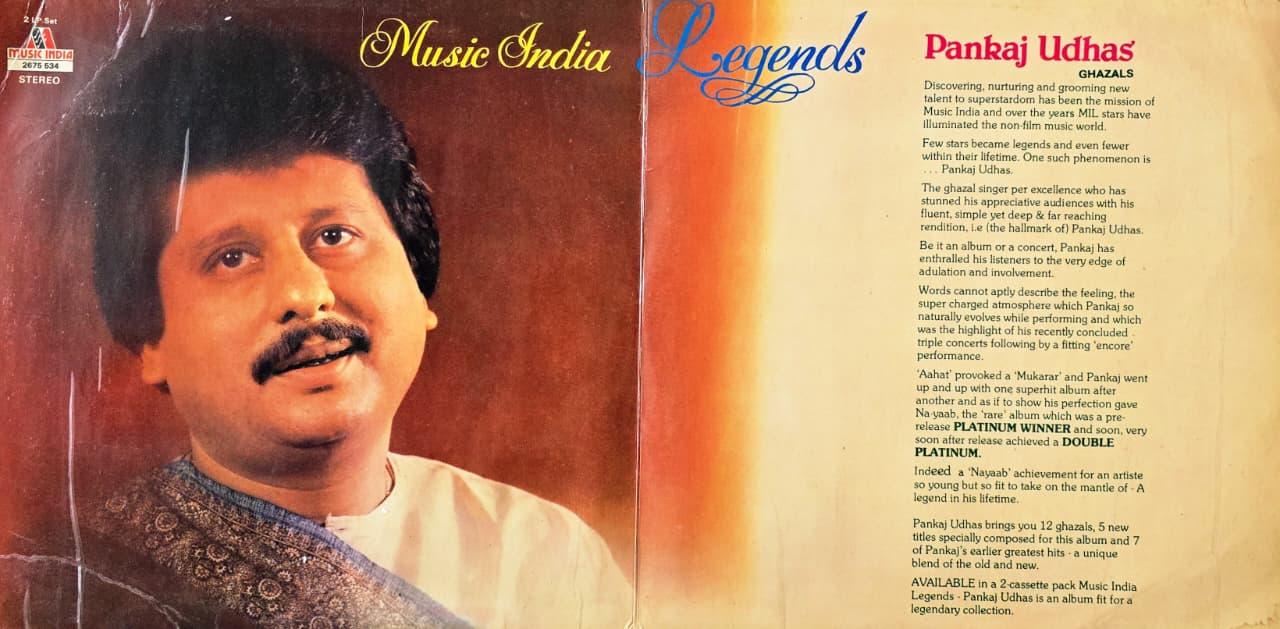 LEGENDS : PANKAJ UDHAS - LP RECORD ( MUSIC INDIA / MINT ) 2LP SET 2675 534 alt